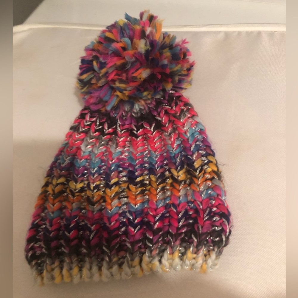 🌈Colorful Pom Pom Knit Hat- 892 $20 or $15 w/offer